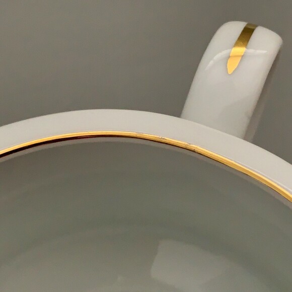 Signature Collection Creamer Queen Anne 113 White Green w/ Gold Trim - Picture 7 of 7